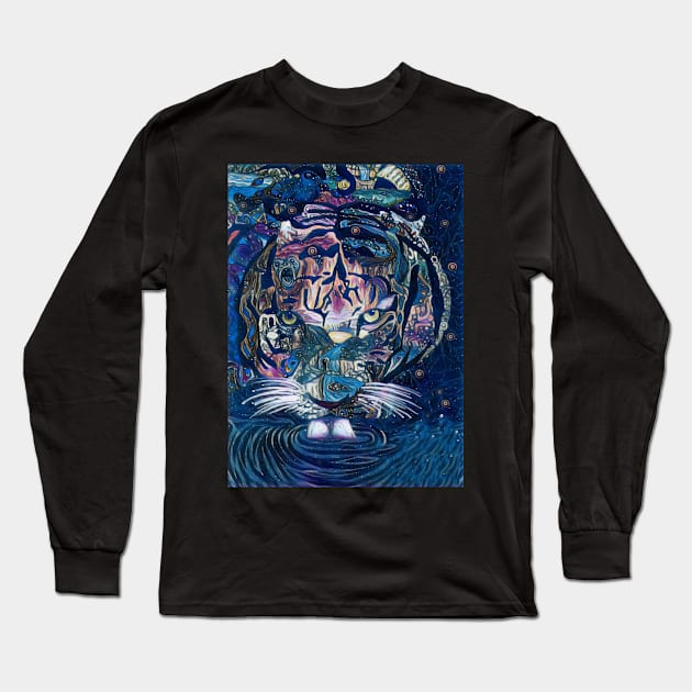 Tiger 15 Long Sleeve T-Shirt by Mr. Leon Artwork